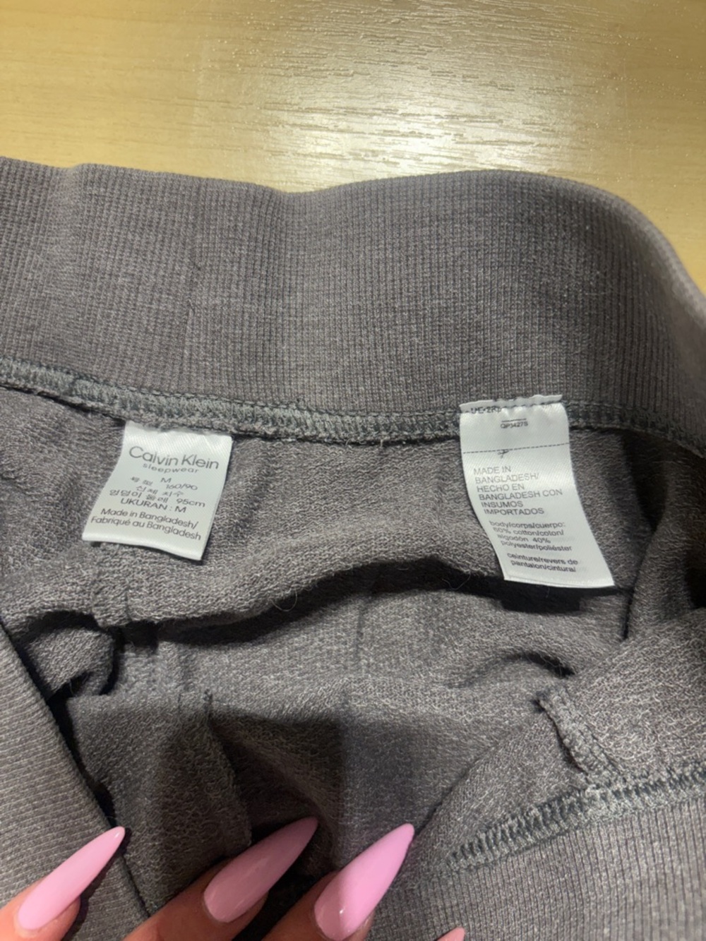 Calvin Klein Dark Gray Track Joggers with White Logo - Picture 5 of 8